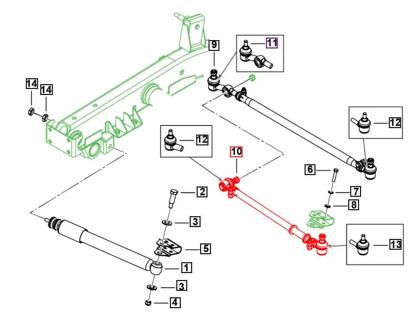 Connecting Tie Rod Assembly For Mahindra Roxor Roxor Parts Direct 