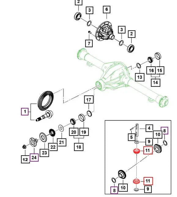 Differential Spider Gear for Mahindra Roxor 2018-2025 Mahindra 
