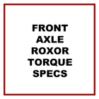 Front axle roxor torque s spec button