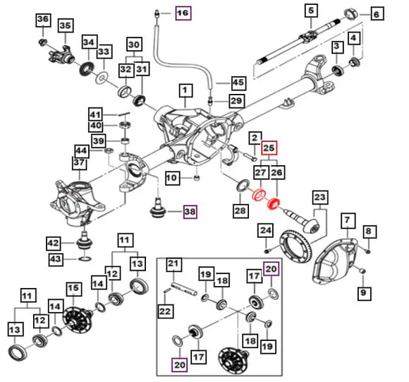 Front And Rear Pinion Bearing For Mahindra Roxor 2018-2025 Mahindra 