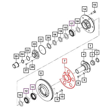 Front Axle Brake Dust Shield For Mahindra Roxor 2018-2025 Mahindra 