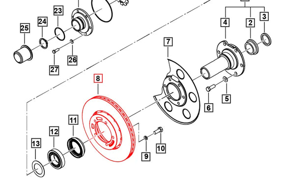 Front Disc Brake Rotor Roxor 2018-2024 Mahindra 