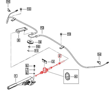 Front Emergency / Parking Brake Cable for Mahindra Roxor 2018-2025 Roxor Parts Direct 