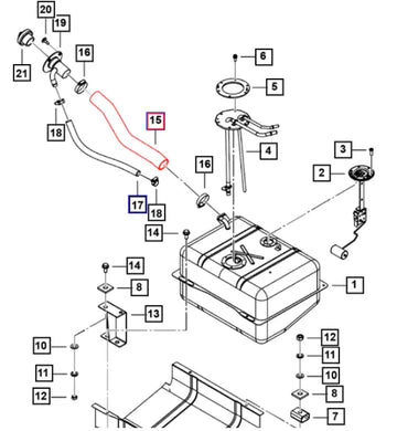 Fuel Fill Hose for Mahindra Roxor 2018-2025 Mahindra 