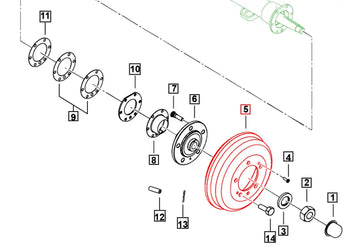 Mahindra Roxor Brake Drum Rear 0099621 Roxor Parts Direct 