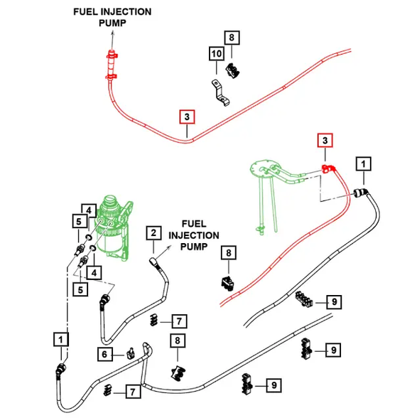 Mahindra Roxor Fuel Line FWS to Engine 1001DUA00100N Roxor Parts Direct 