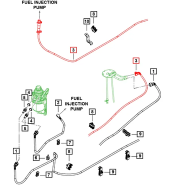 Mahindra Roxor Fuel Line - Return to Tank 1001DUA00110N Roxor Parts Direct 