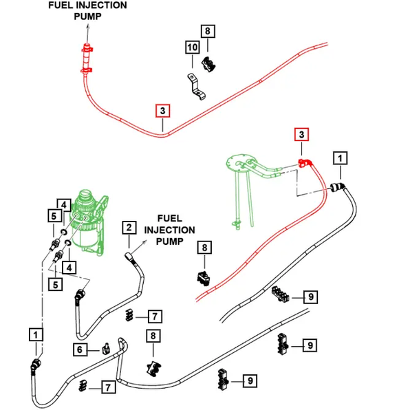 Mahindra Roxor Fuel Line - Return to Tank 1001DUA00110N Roxor Parts Direct 