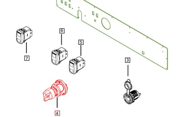 Mahindra Roxor Ignition Switch 1803AUA00051N Roxor Parts Direct 