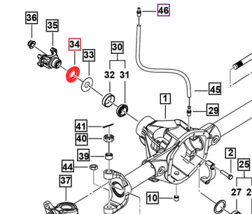 Mahindra Roxor Pinion Seal Front Axle 0503CA0211N Roxor Parts Direct 