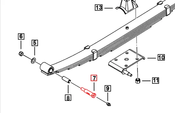 Mahindra Roxor Spring Pivot Pin 0097932 Roxor Parts Direct 