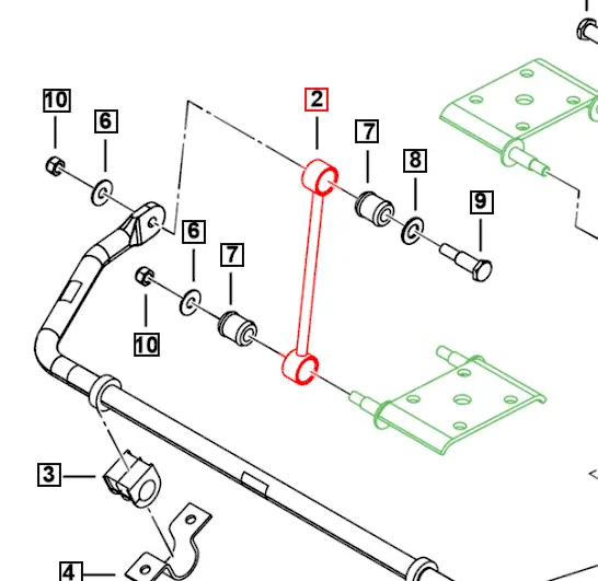 Mahindra Roxor Stabilizer Bar Link 0084842 Roxor Parts Direct 