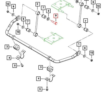 Mahindra Roxor Sway Bar Link Shoulder Bolt 0097645 2018-Current Mahindra 