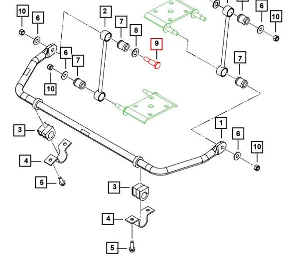 Mahindra Roxor Sway Bar Link Shoulder Bolt 0097645 2018-Current Mahindra 