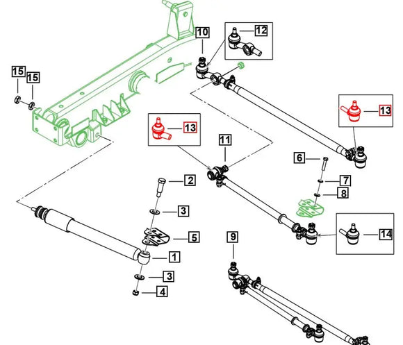 Mahindra Roxor Tie Rod End 0074292 Mahindra 