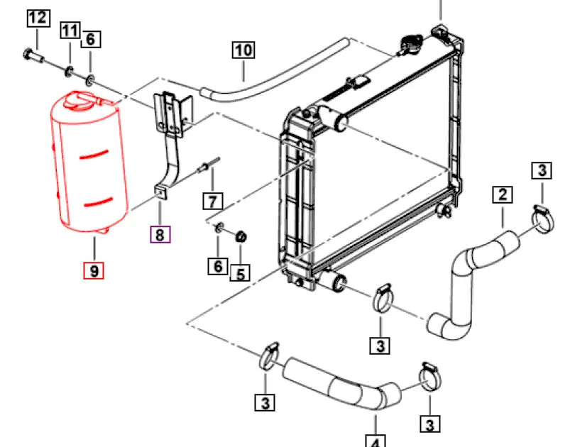 Mahindra Roxor Water Recovery Tank Assembly 0304DB0450N Roxor Parts Direct 