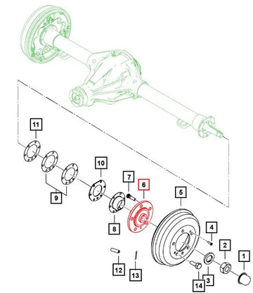 Rear Axle Hub for Mahindra Roxor 2018-2025 Mahindra 