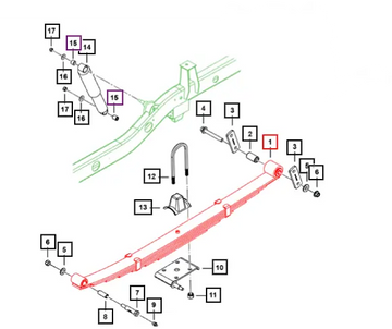 Rear Spring Pack For Mahindra Roxor 2018-2022 Mahindra 