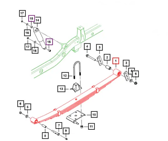 Rear Spring Pack For Mahindra Roxor 2018-2022 Mahindra 