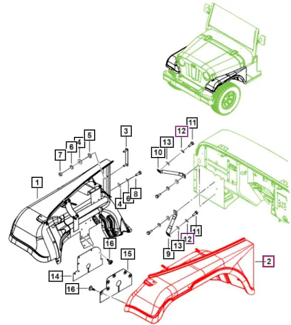 Roxor Front LH Left Fender 2018-2020 0102CAD01990NPR Mahindra 