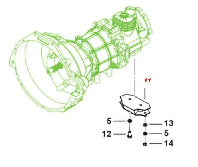 Roxor lower Transfer Case Mount 0203AD0050N 2018-2025 Mahindra 