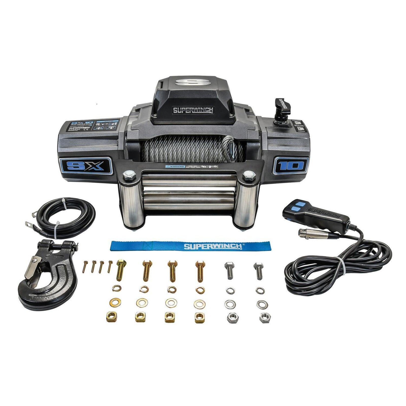 SuperWinch SX10 10000lb Capacity Winch 3/8 in x 85 ft Steel Rope