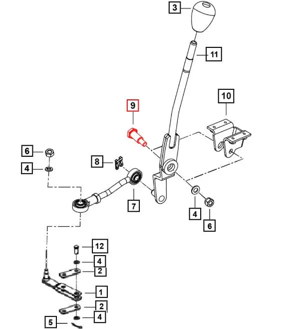 Transfer Case Shifter Lever Shoulder Bolt For Mahindra Roxor 2018-2025 Mahindra 