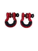 3/4" Heavy Duty Shackles 2 Pack 7/8" screw pin with Isolators and Washers - [sku] - Roxor Parts Direct